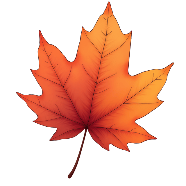 Free transparent PNG: Copper-red Leaf Watercolor Illustration with Smooth Texture and Whimsical Cute Style