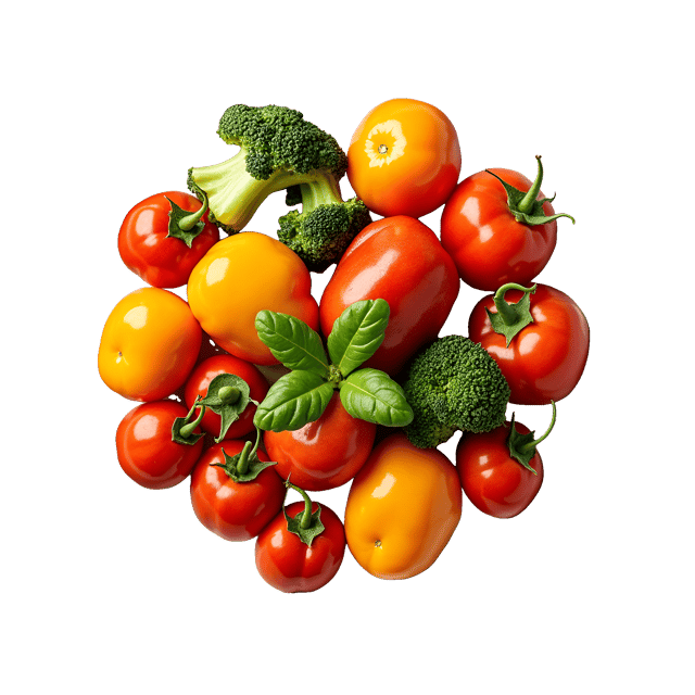 Free transparent PNG: Vibrant Roasted Vegetables PNG with Transparent Background for Fresh and Colorful Imagery