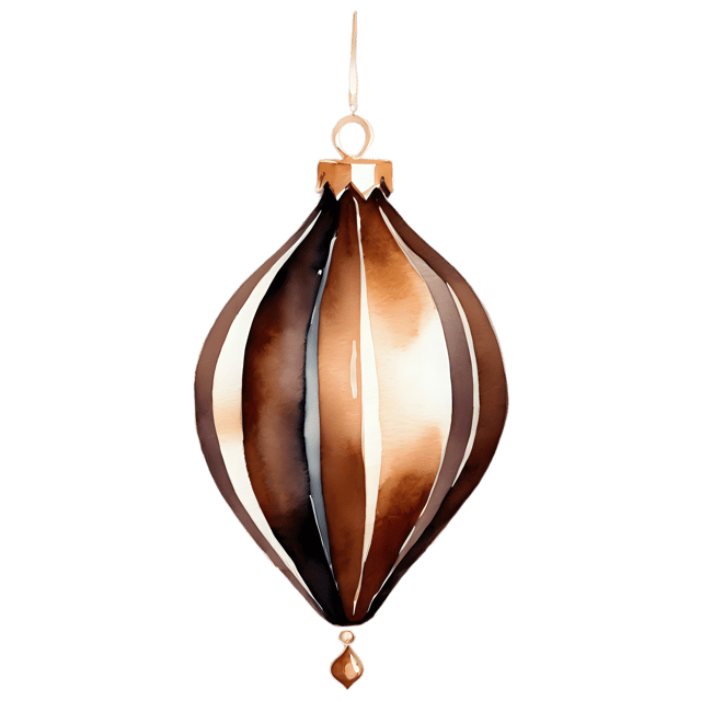 Free transparent PNG: Watercolor Ornament PNG – Dark Wood Style Illustration for Decor & Crafts