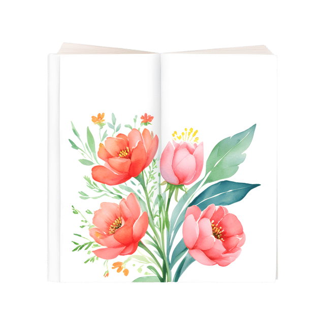 Free transparent PNG: Floral Enchanted Book Page with Transparent Background for Artistic Design
