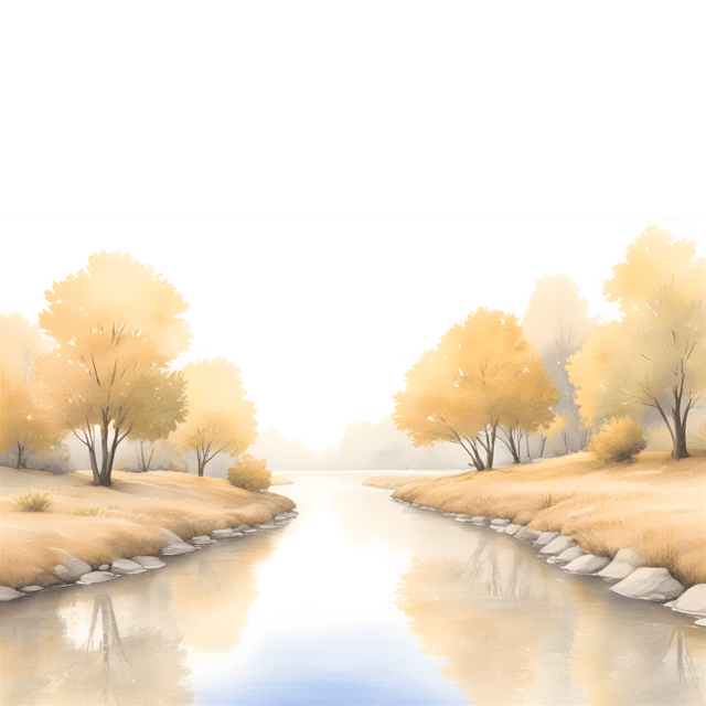 Free transparent PNG: Golden Light on Tranquil River Transparent Background PNG