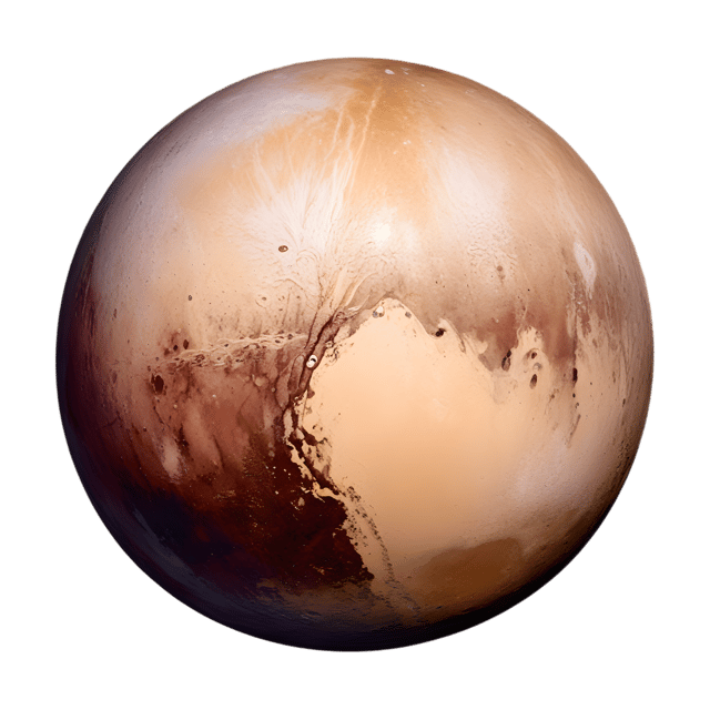 Free transparent PNG: Floral Pluto Planet PNG with Transparent Background for Creative Use