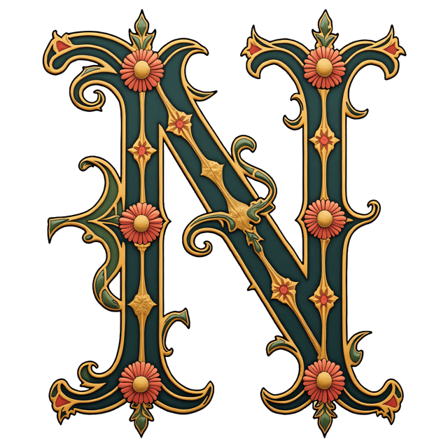 Free transparent PNG: Art Nouveau Ornamental Letter  Decorative Clipart, free downloadable png