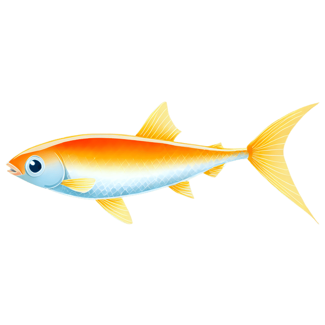 Free transparent PNG: Cute Cartoon Fish Illustration with Transparent Background