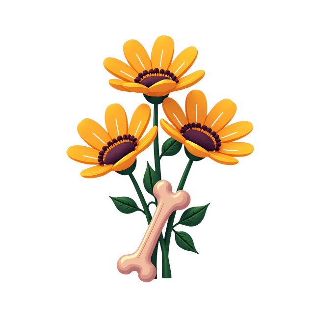 Free transparent PNG: Desert Flower Bunch with Bone Charm  Unique Clipart Design, free png download