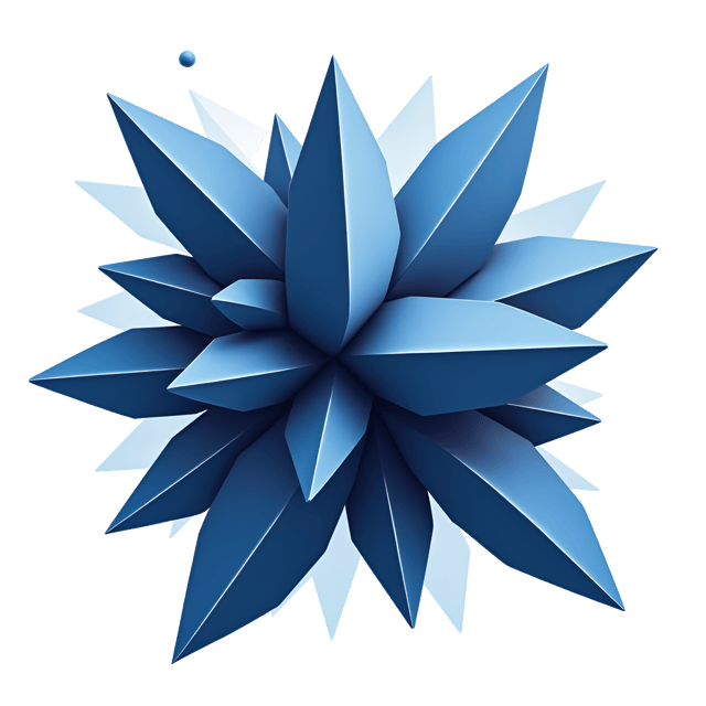 Free transparent PNG: Futuristic Angular Forms in Deep Blue and Silver Illustration