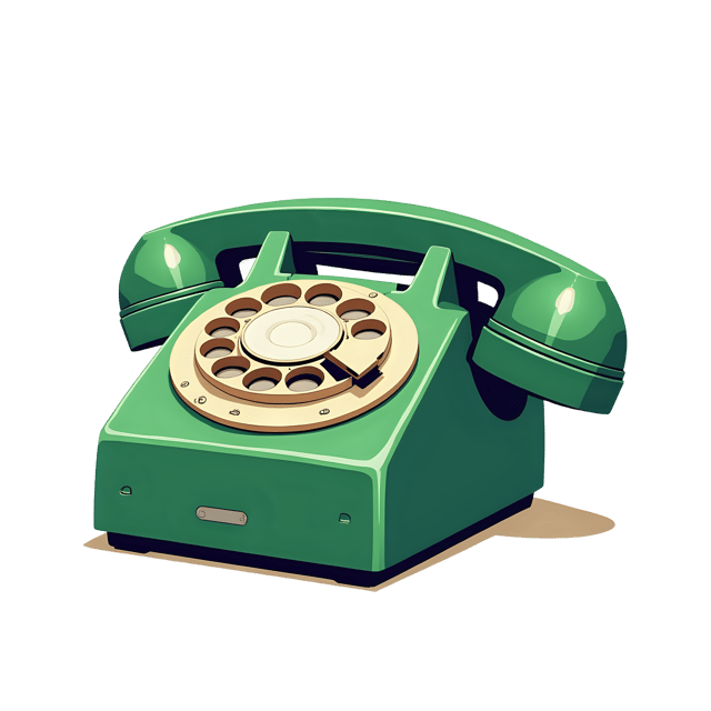 Free transparent PNG: Retro Green Phone  Classic Telecom Clipart, free png download