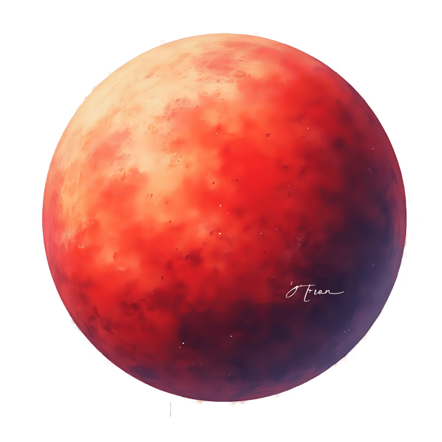 Free transparent PNG: Fiery Red Planet  Space Theme Clipart, free downloadable png