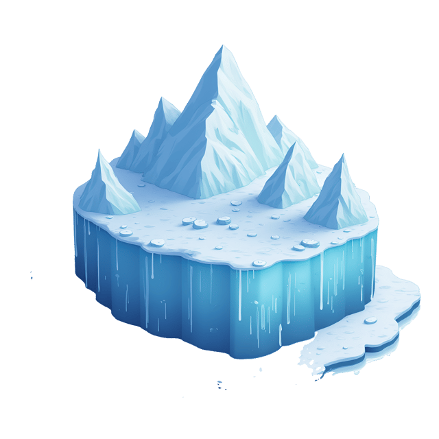 Free transparent PNG: Shimmering Ice Planet White Snow Icy Mountains Illustration for Arctic and Winter Themes