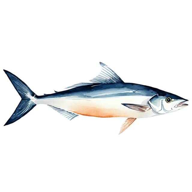 Free transparent PNG: Amberjack Fish Watercolor Style Transparent PNG - Gentle Illustration for Designers & Creators