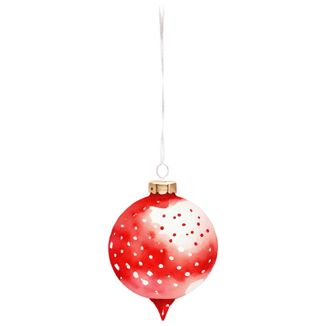 Free transparent PNG: Christmas Ornament Watercolor Style PNG – Transparent Background Illustration