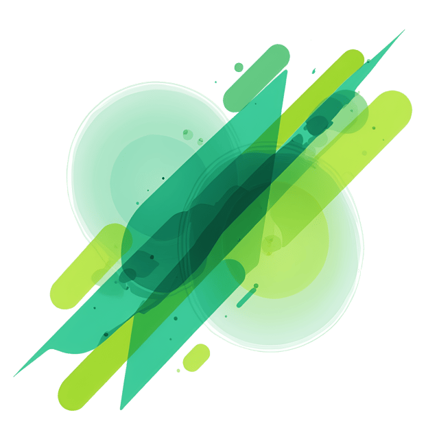 Free transparent PNG: Dynamic Geometric Shapes in Green and Turquoise PNG Clipart