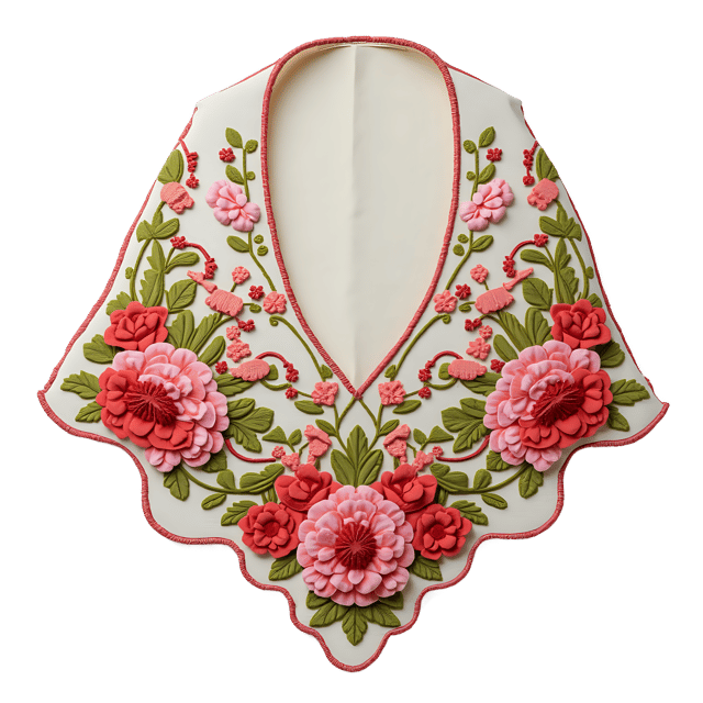 Free transparent PNG: Victorian Embroidery Shawl PNG  Elegant Vintage Textile Art for Crafts  Decor