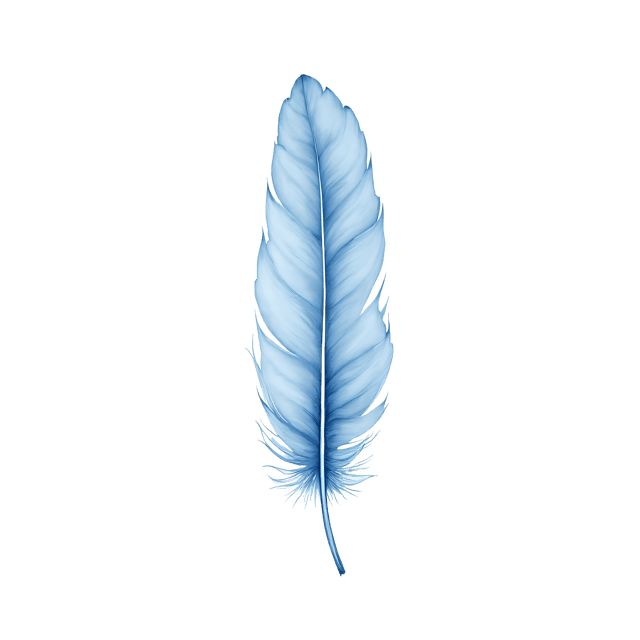Free transparent PNG: Soft White Feather with Cool Blue Cast  Elegant Clipart, free png download