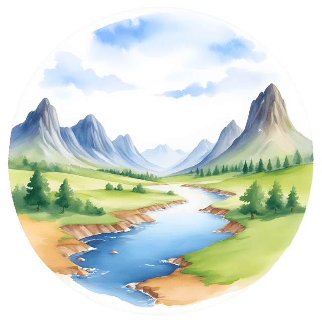 Free transparent PNG: Beautiful Landscapes Enclosed Within a Circle Transparent Background PNG