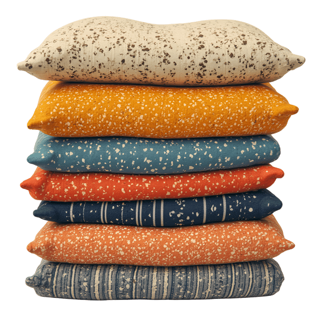 Free transparent PNG: Earth Tones Textile Collage with Recycled Fabrics