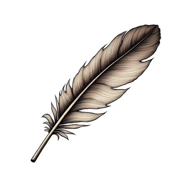 Free transparent PNG: Delicate Feather Tip  Warm Flannel Design, free downloadable png