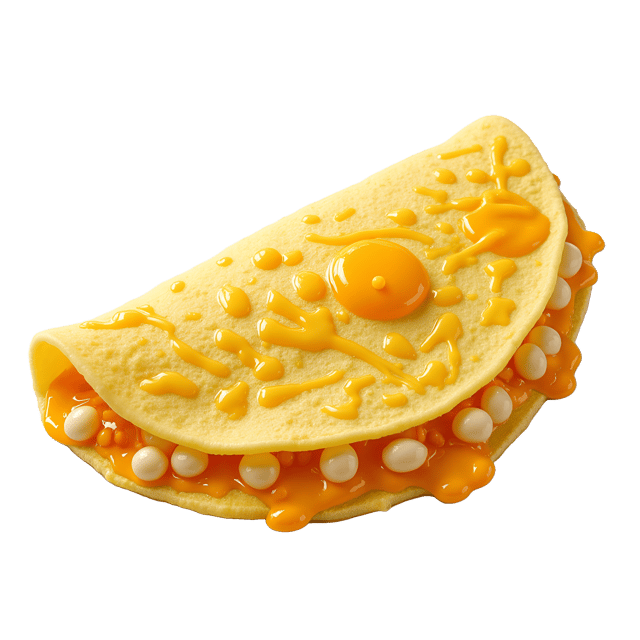 Free transparent PNG: Fluffy Egg Omelette with Melted Cheese on Toast PNG