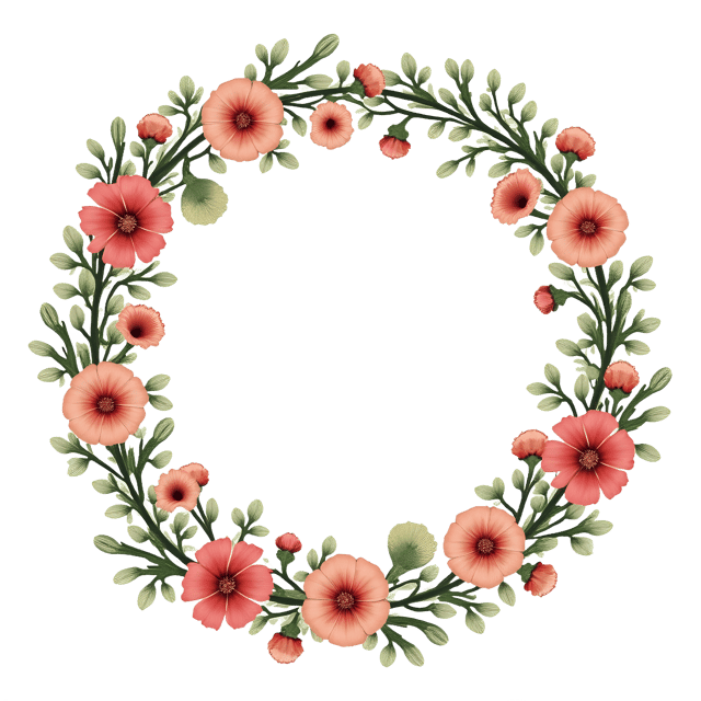 Free transparent PNG: Floral Wreath Frame PNG Clipart  Perfect for Design Projects  Decor