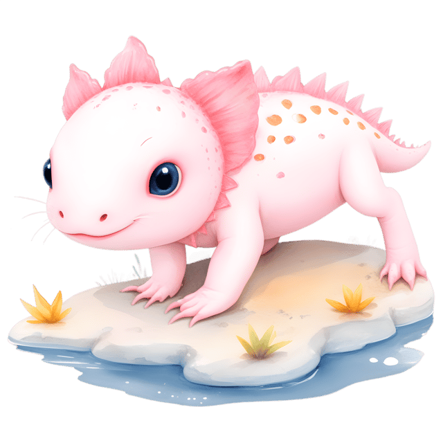 Free transparent PNG: Exotic Axolotl Transparent PNG for Pond and Nature Art