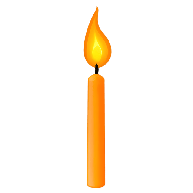 Free transparent PNG: Transparent Candle Flame PNG with Gentle Sway for Visual Design and Decor