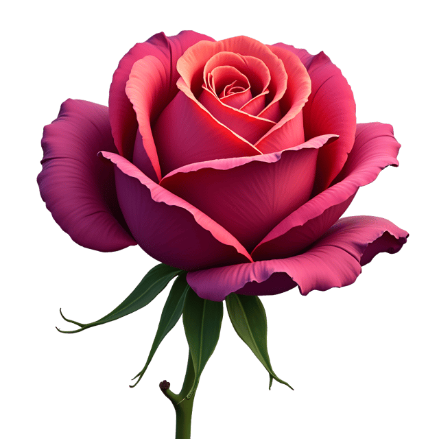 Free transparent PNG: Deep Magenta Rose Clipart with Rusty-Red Accents for Illustration and Decorative Uses