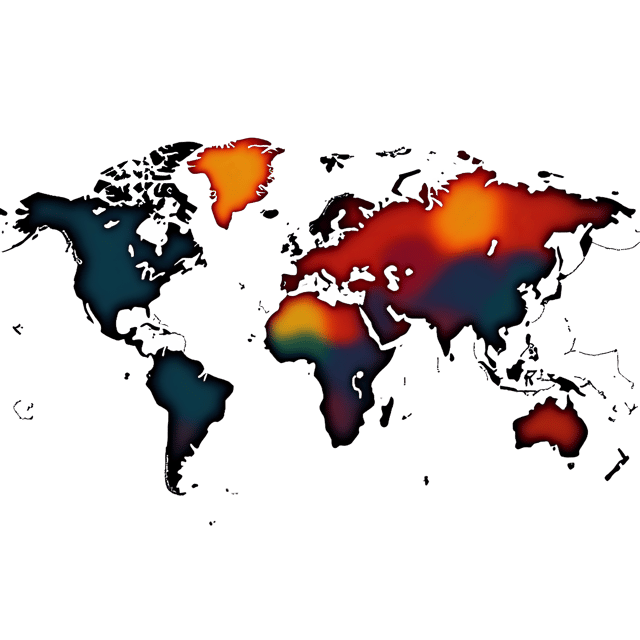 Free transparent PNG: Hand-Drawn World Map with Vibrant Colors and Intricate Details