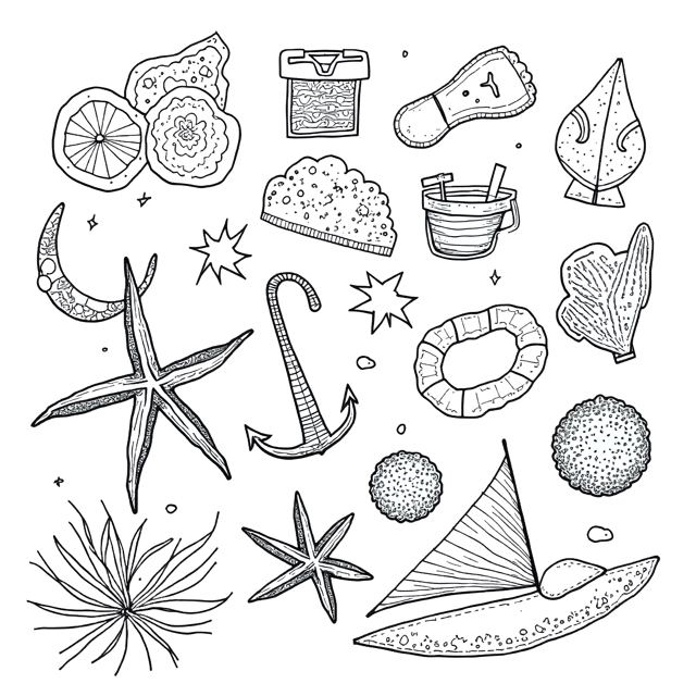 Free transparent PNG: Coastal, Nautical, Beach Items Artistic Illustration PNG Clipart  Perfect for Design Projects, Crafts, and Decor