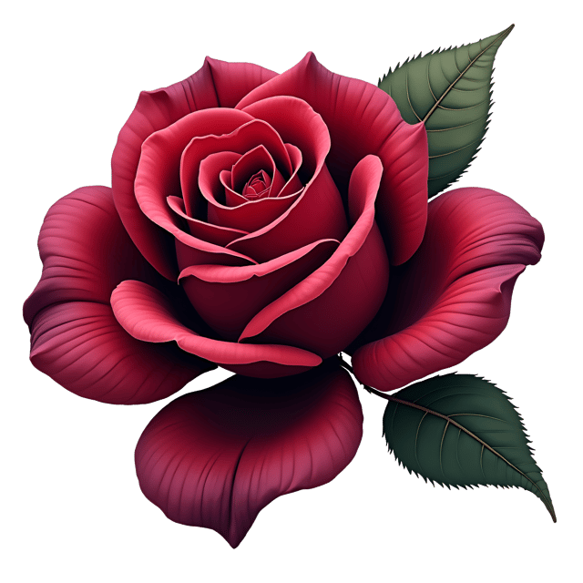 Free transparent PNG: Rich Burgundy Rose Clipart with Dark Red Streaks on Transparent Background