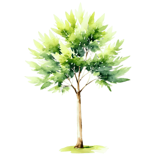 Free transparent PNG: Watercolor Ash Tree Transparent PNG – Gentle Illustration for Nature Inspired Designs