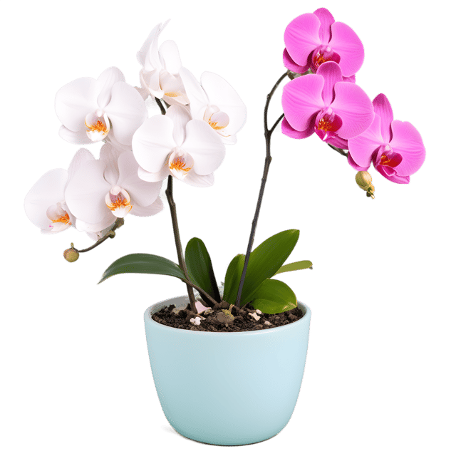 Free transparent PNG: Colorful Orchid Arrangement with Transparent Background PNG