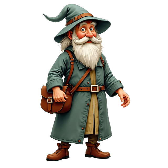 Free transparent PNG: Wizard with Satchel  Fantasy Clipart, free downloadable png