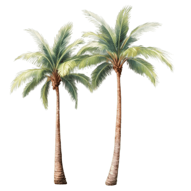 Free transparent PNG: Tropical Palm Tree PNG with Transparent Background for Nature and Travel Imagery