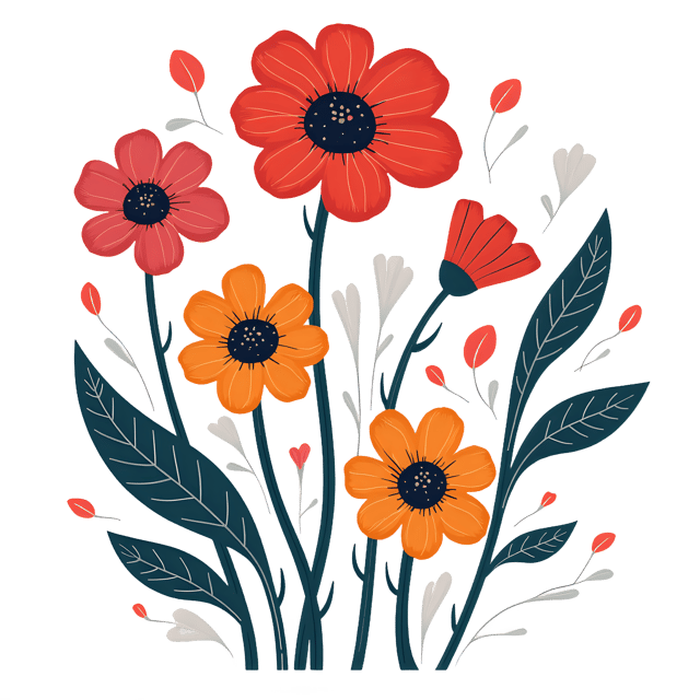 Free transparent PNG: Boho Textile Flowers  Unique Pattern Clipart, free high-quality png download