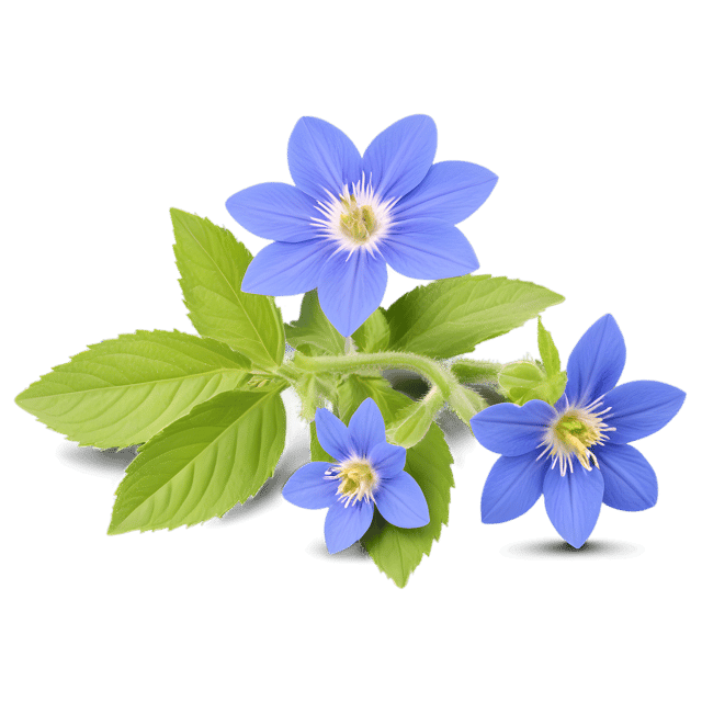 Free transparent PNG: Borage Herb PNG with Transparent Background for Herbal Illustration