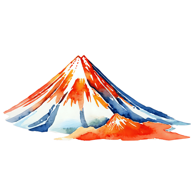Free transparent PNG: Watercolor Volcano Transparent PNG – Gentle Illustration for Creative Projects