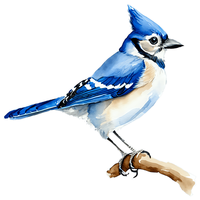 Free transparent PNG: Transparent Watercolor Blue Jay Bird Illustration - Gentle Clipart for Designers & Creators