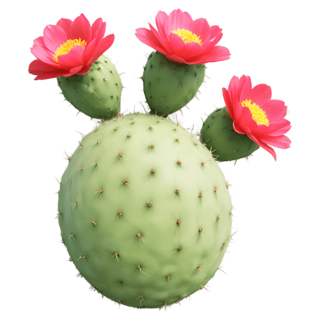 Free transparent PNG: Transparent Opuntia Cactus PNG for Botanical and Artistic Use
