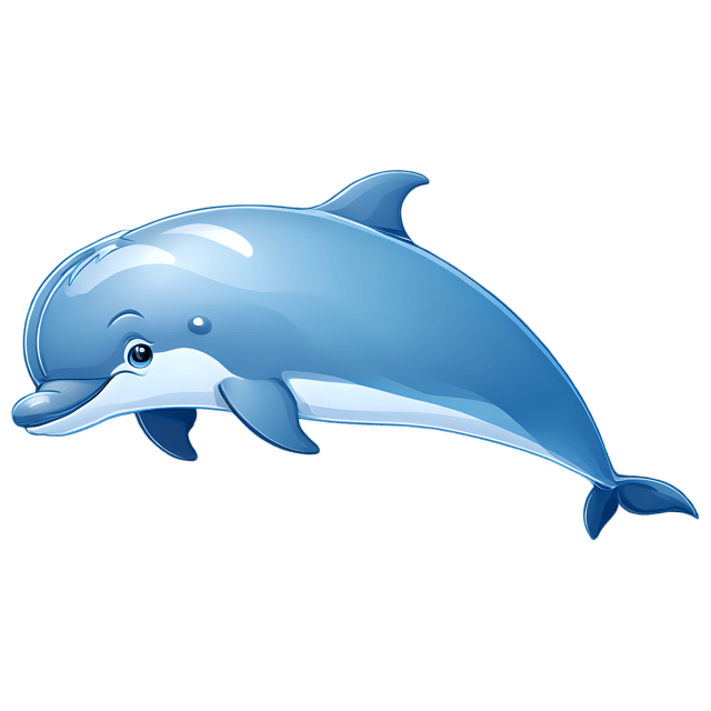 Free transparent PNG: Cute Dolphin Cartoon Illustration PNG with Transparent Background