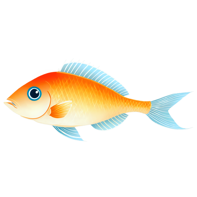 Free transparent PNG: Cute Cartoon Tropical Fish Illustration with Transparent PNG Background