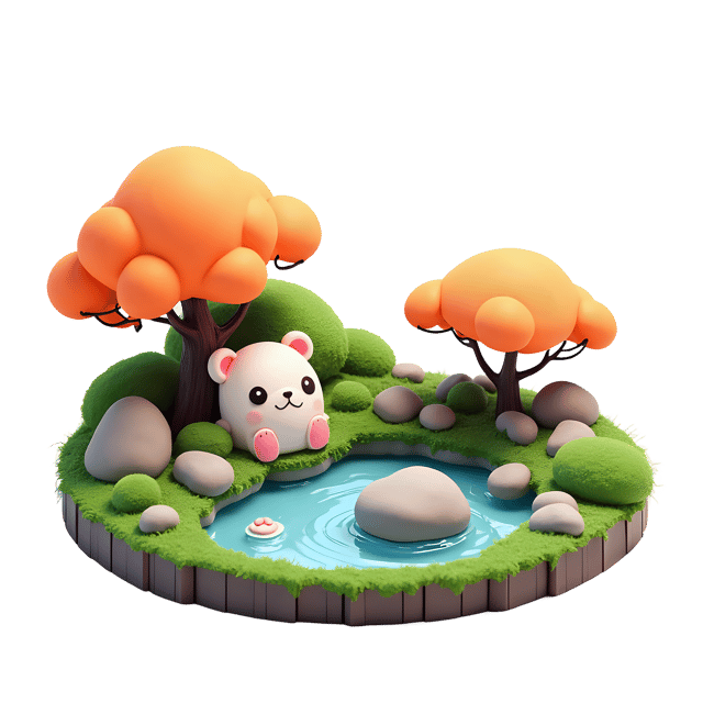 Free transparent PNG: Japanese Zen Garden Diorama PNG  Ideal for Decor, Crafts  Meditation Spaces