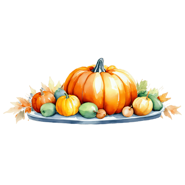 Free transparent PNG: Thanksgiving Centerpiece Watercolor Illustration – Transparent PNG