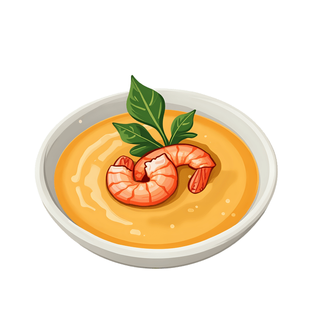 Free transparent PNG: Shrimp Bisque with Herb Garnish  Recipe Clipart, free downloadable png