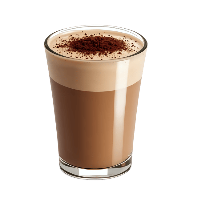 Free transparent PNG: Latte Glass with Chocolate Powder Top  Free High-Quality PNG Download