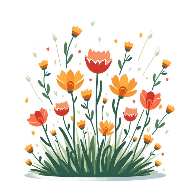 Free transparent PNG: Soft Swirl Spray of Meadow Blooms  Nature Clipart, Free Downloadable PNG