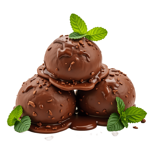 Free transparent PNG: Chocolate Ice Cream with Mint Garnish  Dessert Clipart, free downloadable png