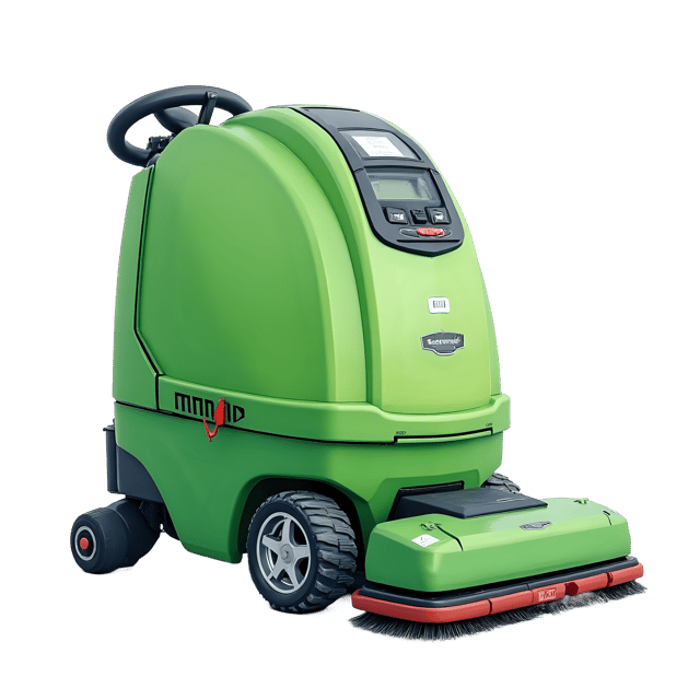 Free transparent PNG: Green Vacuum Cleaner with Rolling Brush and LCD Screen PNG