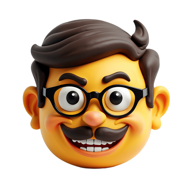 Free transparent PNG: Nerd Face Emoji PNG Clipart  Perfect for Geek Culture  Humor