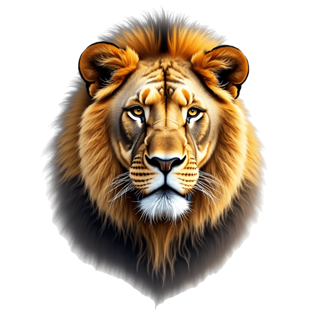 Free transparent PNG: Majestic Lion Realistic Pencil Drawing with Transparent Background