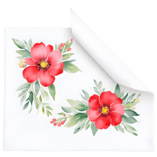 Free transparent PNG: Floral Napkins Transparent PNG for Kitchen and Table Decor